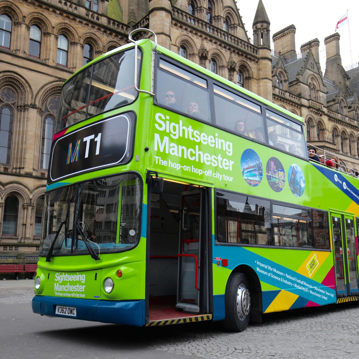 Sightseeing Manchester is the hop-on, hop-off tour around Manchester. Sightseeing Manchester is the hop-on, hop-off tour around Manchester.